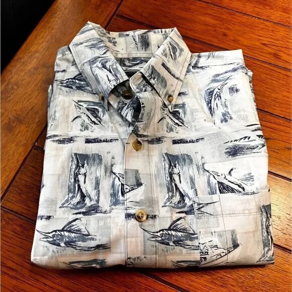 EUC Field & Stream Large Short Sleeve Fishing Button Down Shirt #MSOC25 - Picture 1 of 5
